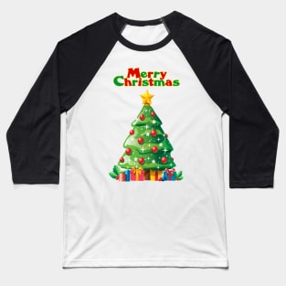 Merry Christmas tree 1 Baseball T-Shirt